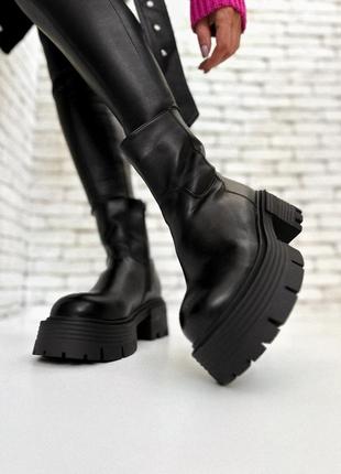 Новые черные зимние ботинки ботинки скидка2 фото