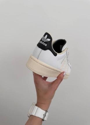 Adidas superstar white / beige logo premium кросівки кросовки кроссовки3 фото