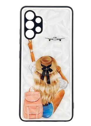 Чехол prisma для телефона samsung galaxy a32 / a325 бампер рисунок lady airplane