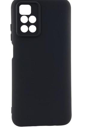 Чохол silicone case box для xiaomi redmi 10 2022 бампер із мікрофіброю чорний