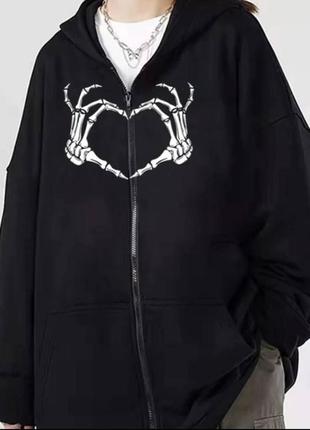 ✨худи oversize с принтом ❤️✨