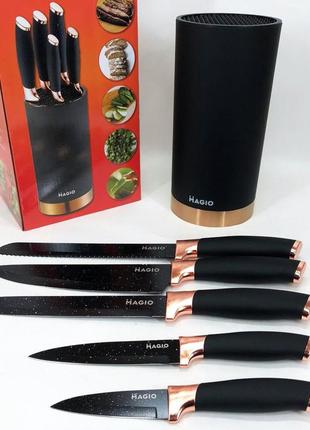 Набор ножей универсальный кухонный magio mg-1091, набор поварских ножей, кухонные ножи