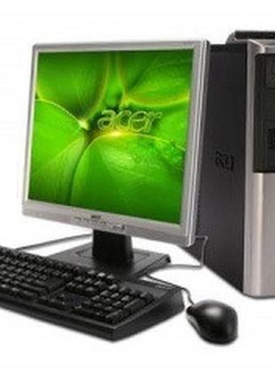 Б/у, компьютер в сборе, intel core i7 3770, 8 потоков, озу 32 гб, hdd 1000 гб, монитор 19"