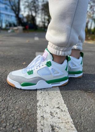 Air jordan 4 retro x sb pine green3 фото