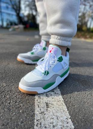 Air jordan 4 retro x sb pine green7 фото