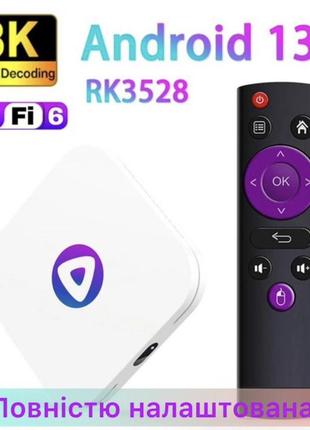 Смарт тв приставка h96max m1 android 13 4/64 smart tv box