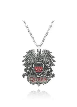 Ланцюжок із кулоном "queen — silver". ланцюг біжутерія з кулоном підвіскою. прикраси на шию