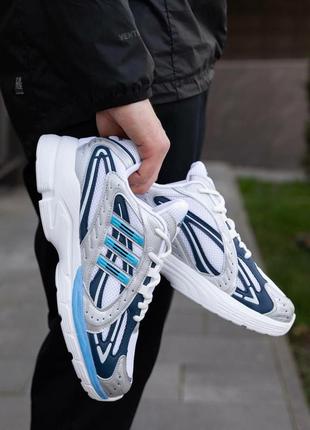 Чоловічі кросівки adidas responce silver white blue8 фото