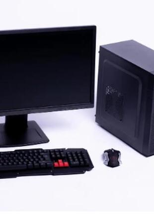 Б/у, компьютер в сборе, intel core i5-650, 4 потока, озу 8 гб, hdd 500 гб, ssd 240 гб, видео 2 гб, монитор 24"