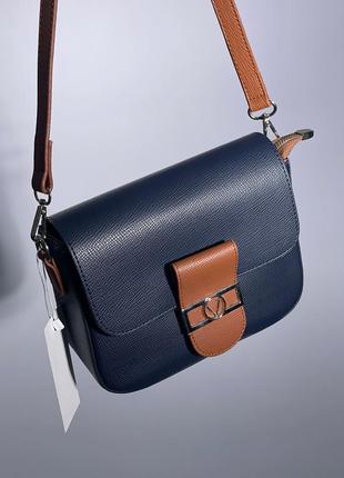 Сумка жіноча в стилі valentino bag blue/brown6 фото