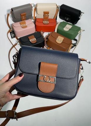 Сумка жіноча в стилі valentino bag blue/brown1 фото