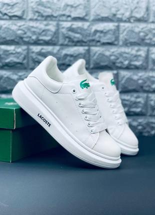 Женские кроссовки lacoste кеды белого цвета лакоста 36-412 фото