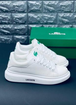 Женские кроссовки lacoste кеды белого цвета лакоста 36-413 фото