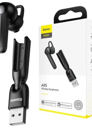 Блютуз гарнитура baseus encok a05 bluetooth 5.0 black
