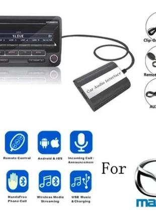 Usb aux bluetooth адаптатор кд чийджер mazda 3, 5, 6, cx7 rx8