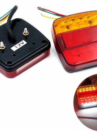 Габарити стопи ліхтарі на причепі лафет човен автоматично з підсвічуванням номера led.