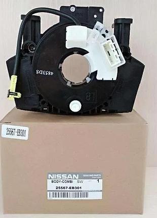 Шлейф руля, модуль nissan pathfinder, navara, tiida 25567-eb301 ниссан