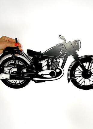 Декоративная картина из металла ретро мотоцикл иж-49, панно на стену
