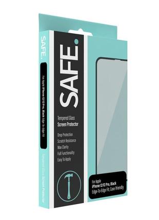 Защитное стекло для apple iphone  12/12 pro safe  на экран стекло на телефон айфон 12/12 про черное
