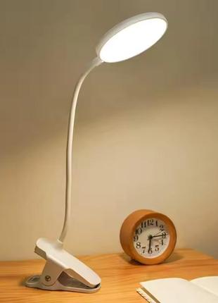 Аккумуляторная настольная лампа-прищепка sunlink jt-01 (перезаряжается)