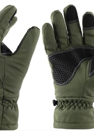Тактичні рукавички зимові сенсорні softshell olive