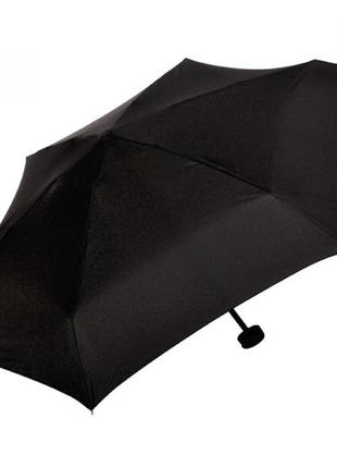 Компактный зонт zest 85510 плоский механика, 5 сложений черный