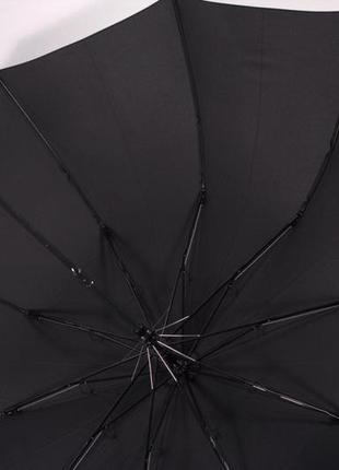 Зонт zest мужской полуавтомат 2 сложения дерев. ручка крюк черный