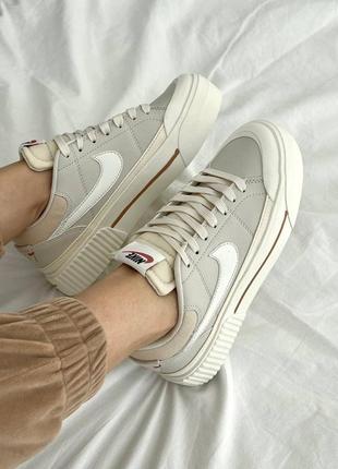 Кросівки nike court legacy beige