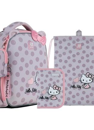 Шкільний набір kite hello kitty set_hk24-555s (рюкзак, пенал, сумка)