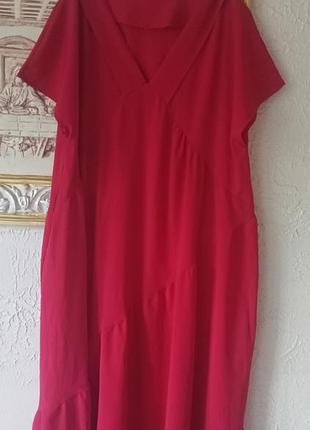 Красивое платье оверсайз(приглушённый красный)