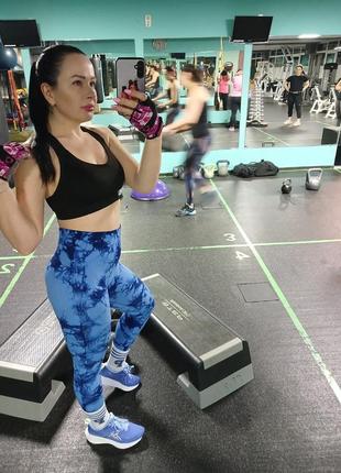 Спортивні легінси лосини з утяжкою тай дай