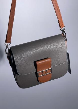 Сумка женская в стиле valentino bag brown grey7 фото