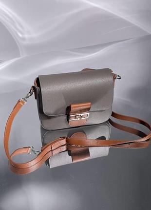 Сумка женская в стиле valentino bag brown grey5 фото