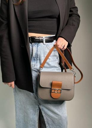 Сумка жіноча в стилі valentino bag brown grey