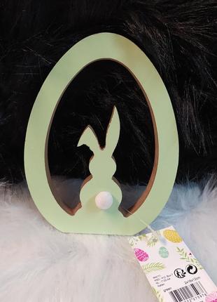 Статуетка на полицю свято великодня пасхальний зайчик кролік яйце деревяне