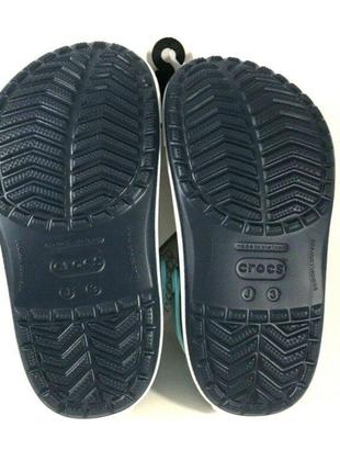 Крокс сабо крокбэнд клог ii детские синие crocs crocband ii clogs navy/ice blue kids5 фото