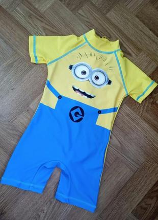 Яскравий купальник купальний костюм міньйони захист +50
