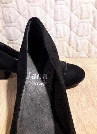Брендовые элегантные замшевые туфельки jana, нитевичка, 37,5 размер5 фото