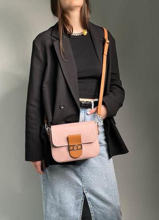 Сумка жіноча в стилі valentino bag brown pink3 фото