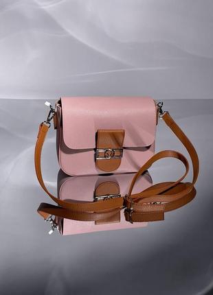 Сумка жіноча в стилі valentino bag brown pink5 фото