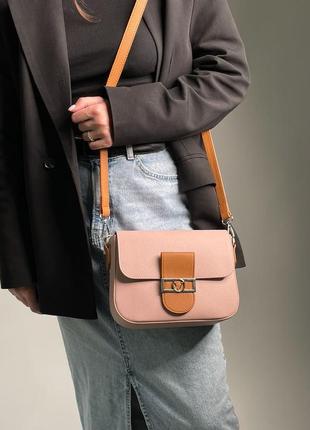 Сумка жіноча в стилі valentino bag brown pink