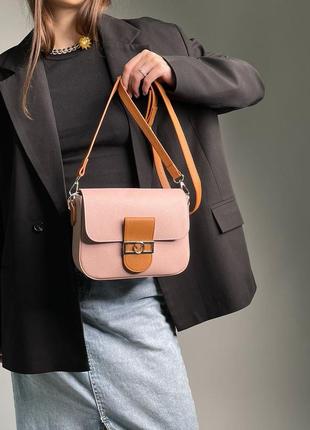 Сумка жіноча в стилі valentino bag brown pink2 фото