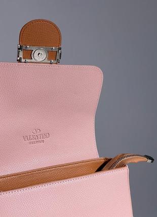 Сумка жіноча в стилі valentino bag brown pink8 фото