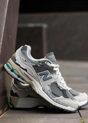 Женские кроссовки new balance 2002r protection pack rain cloud grey5 фото