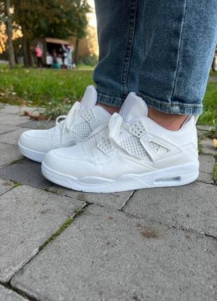 Чоловічі кросівки jordan 4 white2 фото