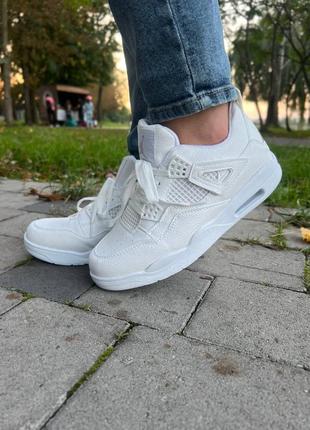 Чоловічі кросівки jordan 4 white6 фото