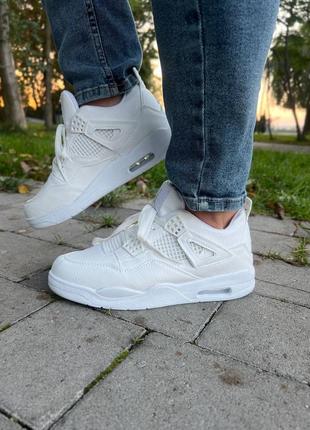 Чоловічі кросівки jordan 4 white8 фото