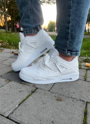 Чоловічі кросівки jordan 4 white9 фото