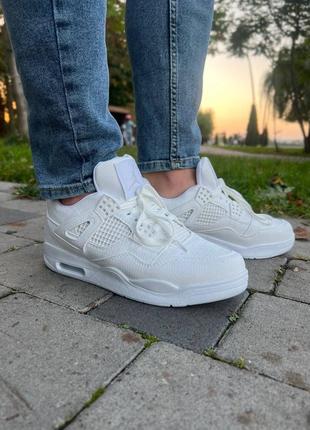 Чоловічі кросівки jordan 4 white1 фото