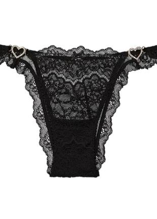 Трусики victoria’s secret dream angels shine heartware lace brazilian panty